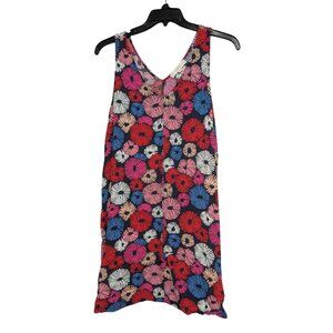 Loft Womens Fireworks Dress Size XL Colorful Geometric Floral Print Dandelion